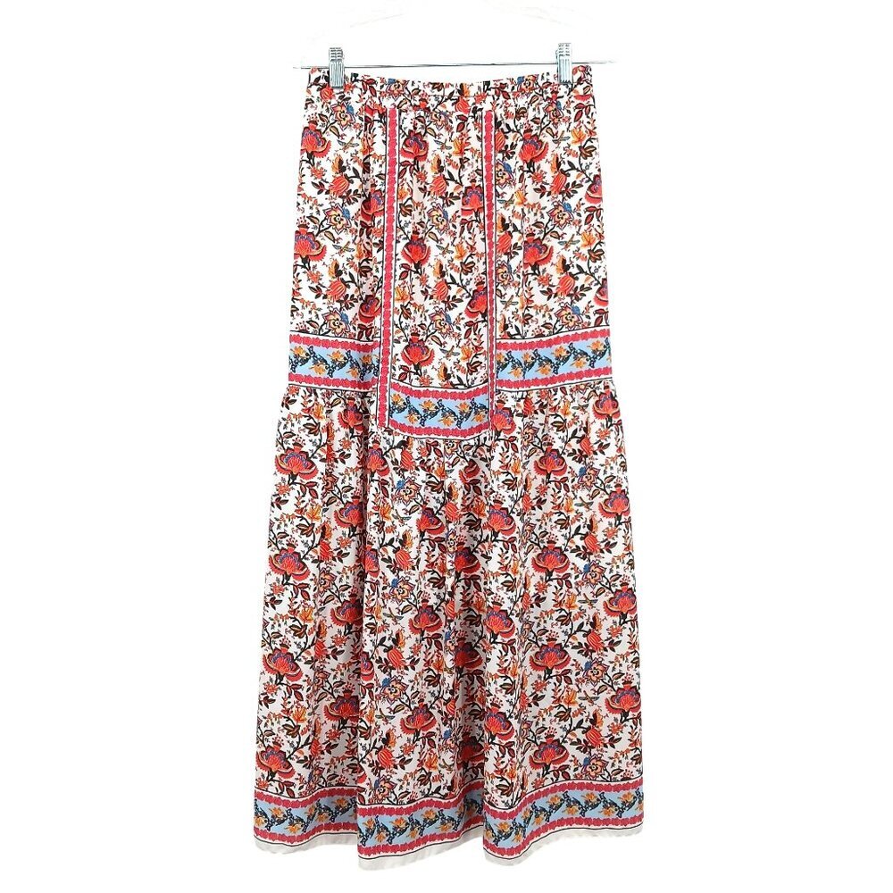 Sophie Max Floral Maxi Skirt Size XS Elastic Waist Boho Bohemian Flowy
